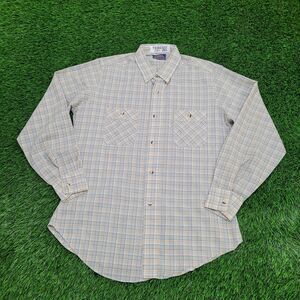 Vintage 80s LEVIS Button Shirt Large 21x30 Blue